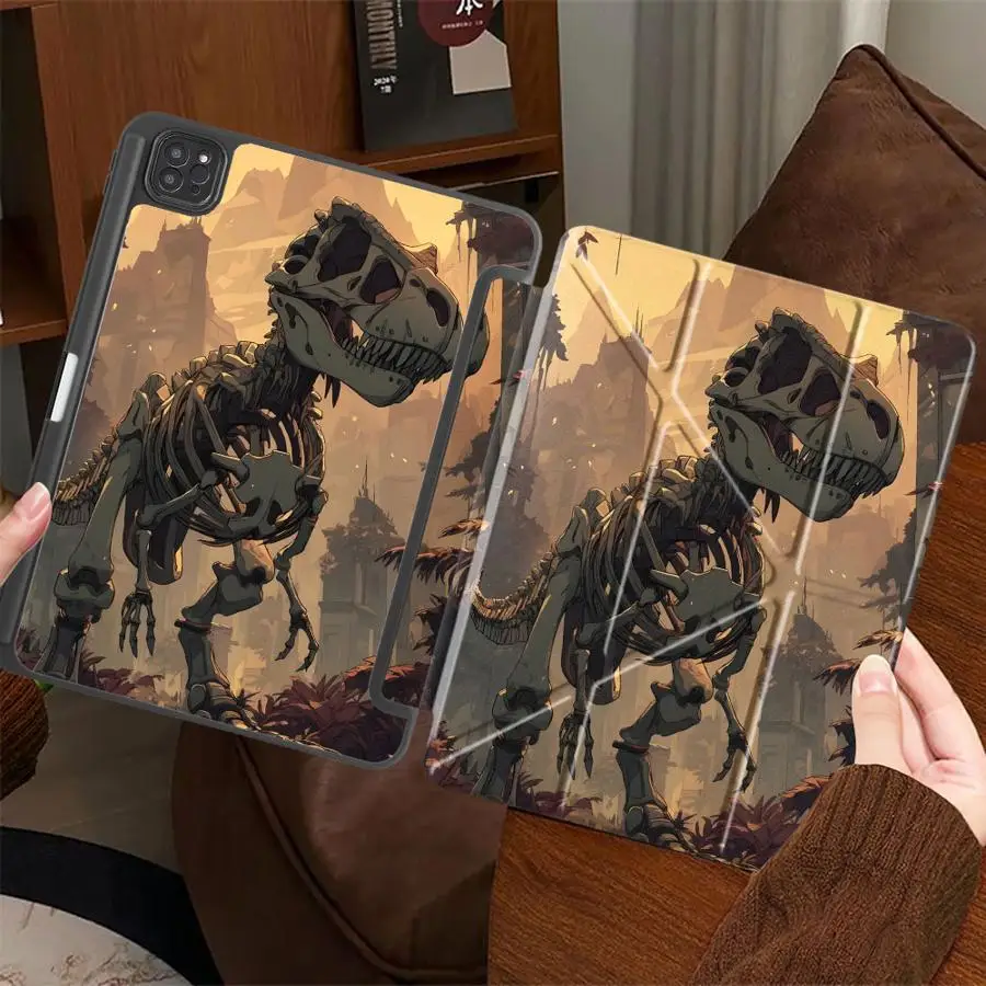 

Holder Cover Tablet Case For iPad Pro 2025 Mini 6 7 Pro 11th 10th 9th 8th 7th 12.9inch Air 4 5 M3 M2 M4 11inch Cartoon Dinosaur