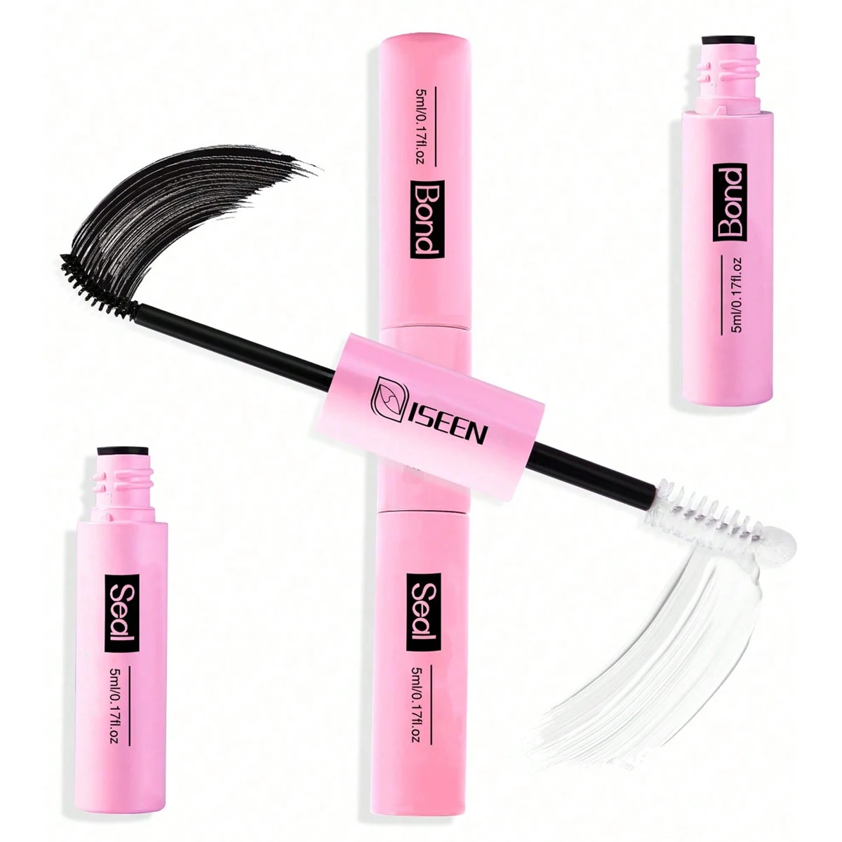 Lash Glue Lash Bond and Seal 10ml Waterproof for Clusters Eyelash Adhesive Black Long Lasting Strong Hold