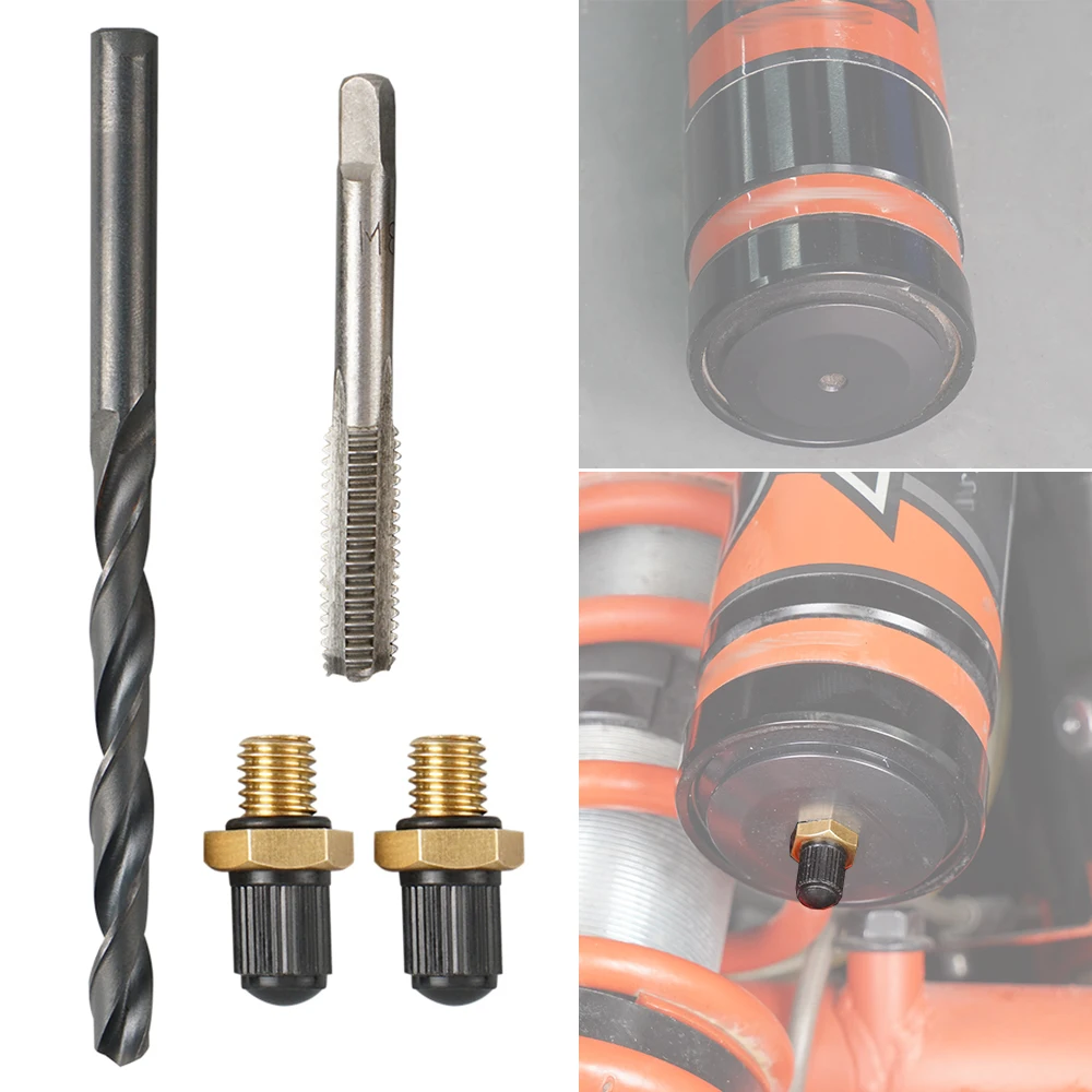 ل كام آم هوندا القطب الشمالي القط YXZ بولاريس RZR الثعلب صدمة UTV الهواء/النتروجين شريدر صمام الجذعية تركيب الحفر عدة M8 * 1.25 النحاس #1