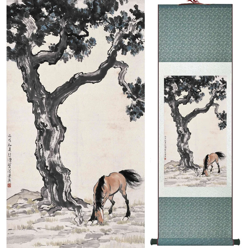 Top quality Horse art painting  traditional Chinese Art Painting Home Office Decoration Chinese painting horse picture18100902