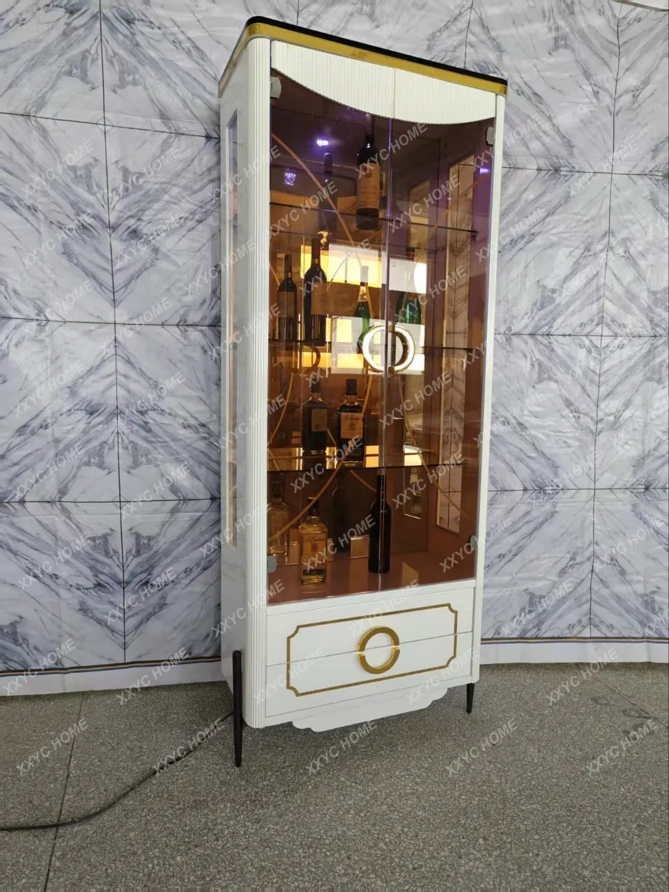 

Винный шкаф LXLiving с стеклянной дверцей для гостиной, настенный, компактный, для дома, в стиле легкой роскоши