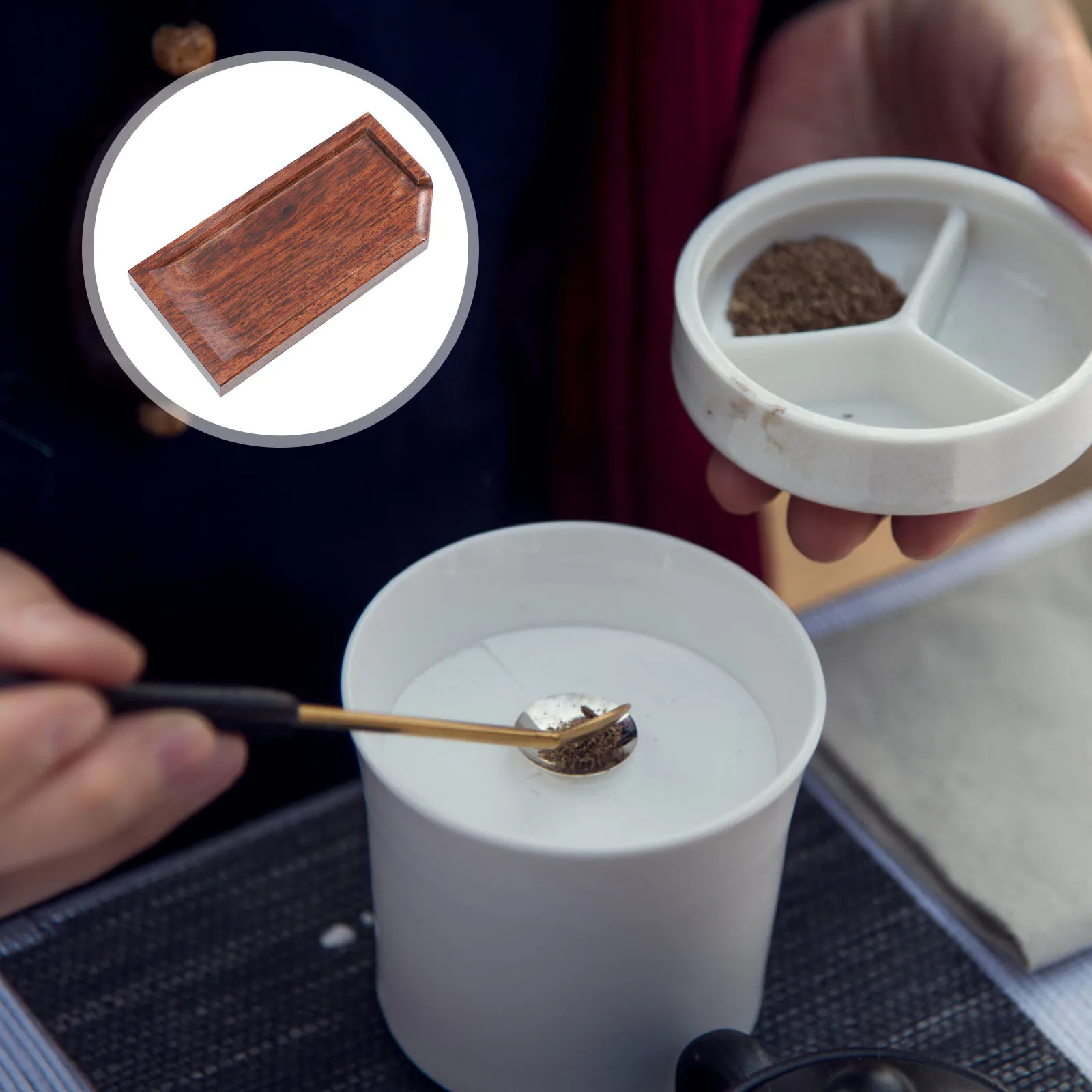 1pc Cutter Board Red Wooden Incense Cutting Tray Ceremony Supplies Lightweight Portable Incense Cutter Tray