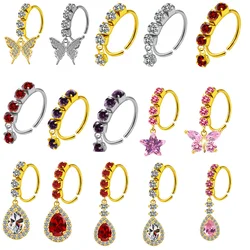 Nose Piercing Nose Ring Stainless Steel Colorful Nose Ring Dangle Nose Rings Piercing Jewelry For Women