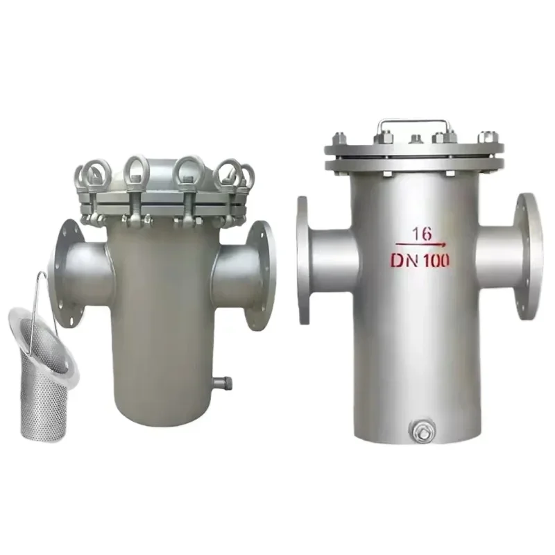 304 316L Stainless Steel Basket Filter Basket Quick Opening Straight Through Pipeline Decontaminator Natural Gas Pipeline