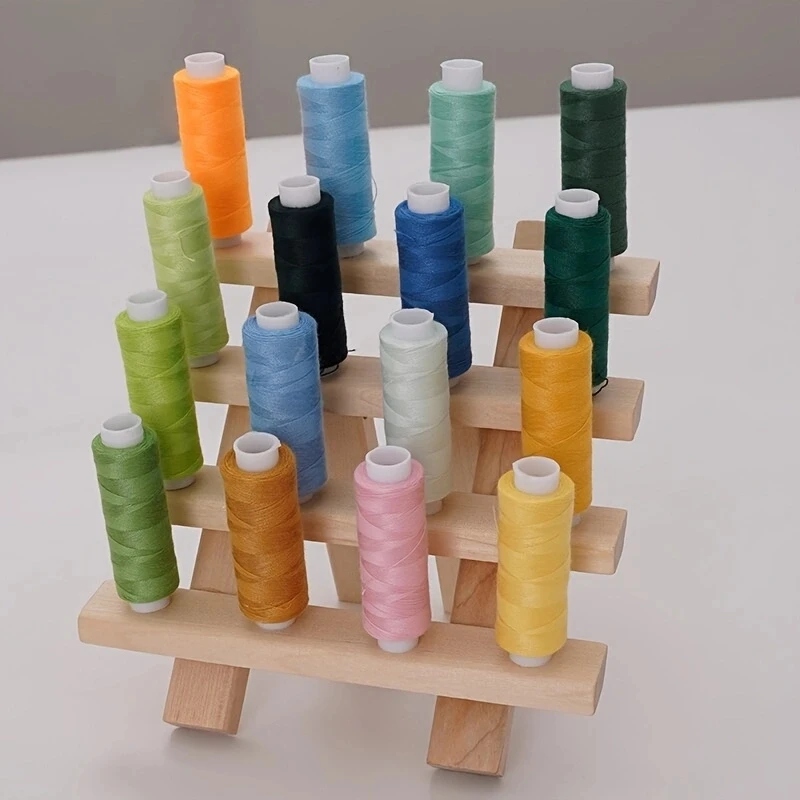 Diy Small Roll Hand Sewing Storage Rack 16 Axis /30 Axis Foldable Wire Rack Multi-specification Spool Wooden Rack