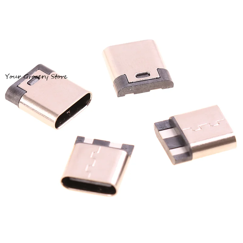10 PCS Type-C 2pin Soldering Female 3A High Current Socket USB Connector
