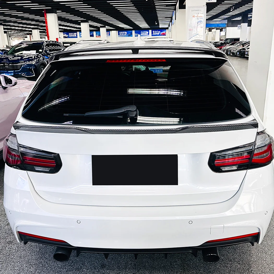 

Rear Spoiler Wing For BMW 3 Series F31 Travel Edition 2013-2019 Rear Trunk Lip Spoiler Trim Glossy black/Carbon Fiber look