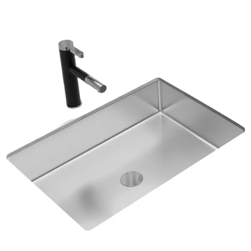

~Stainless Steel Drop-in Sink Embedded Wash Basin Bathroom Rectangular Washbasin Wash Sink wash basin