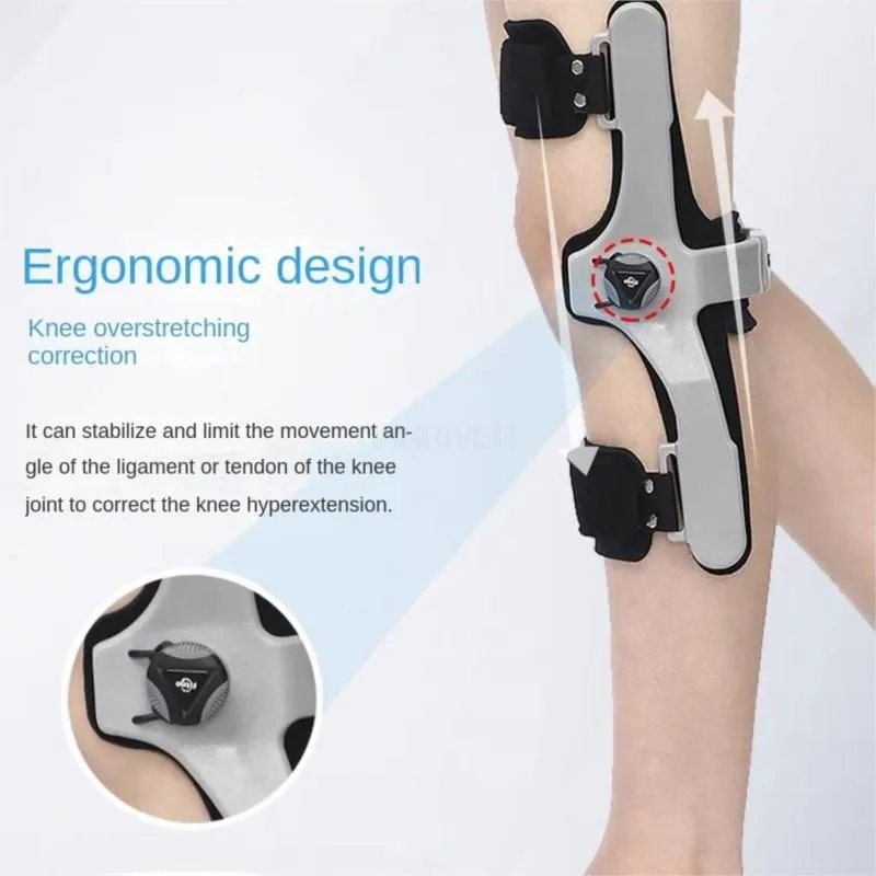 Knee hyperextension orthosis to correct knee hyperextension stroke, knee joint fixation brace, polio support