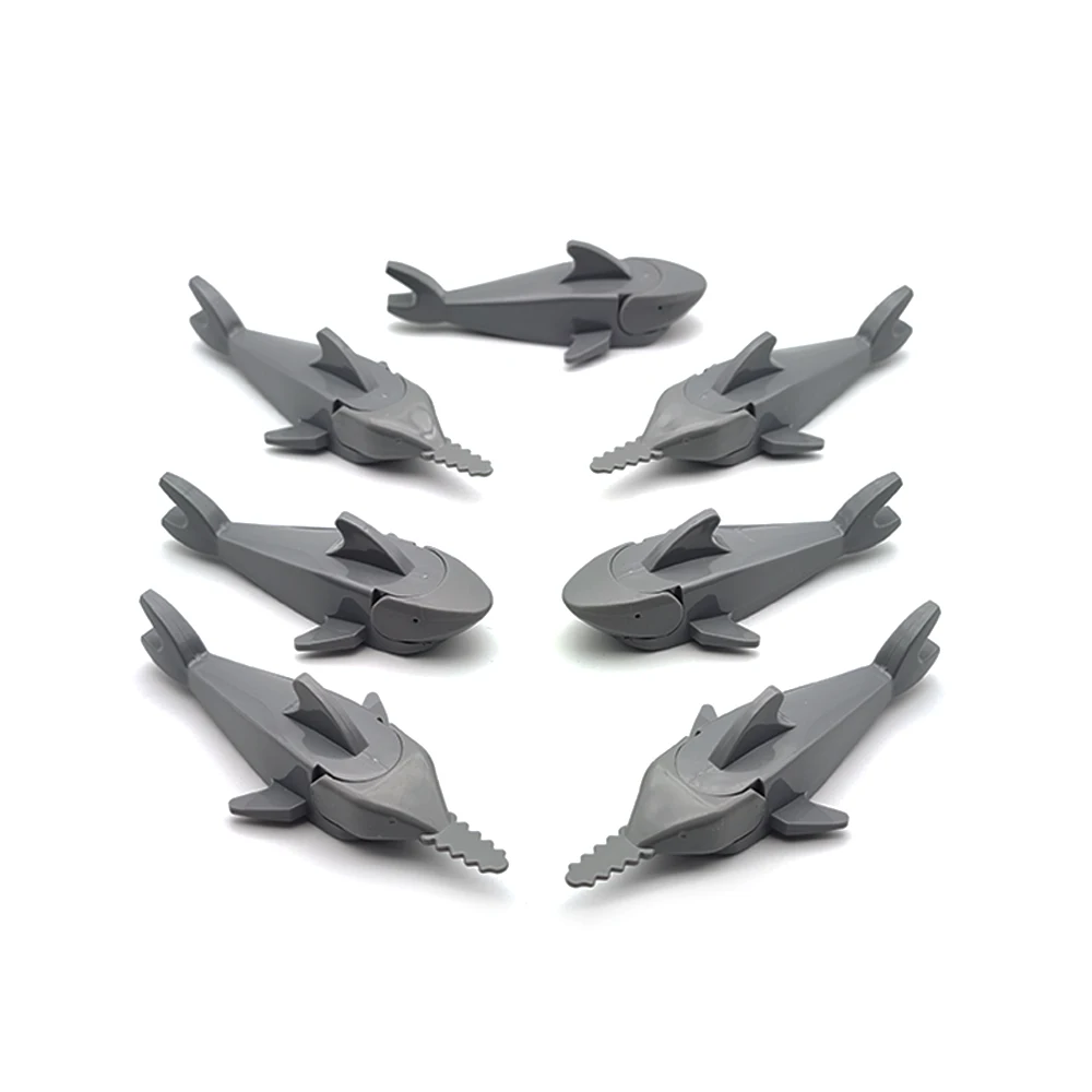 1 pcs MOC Animal building blocks Jagged shark animal aquarium Shark scene series Submarine animal DIY decoration toys gift