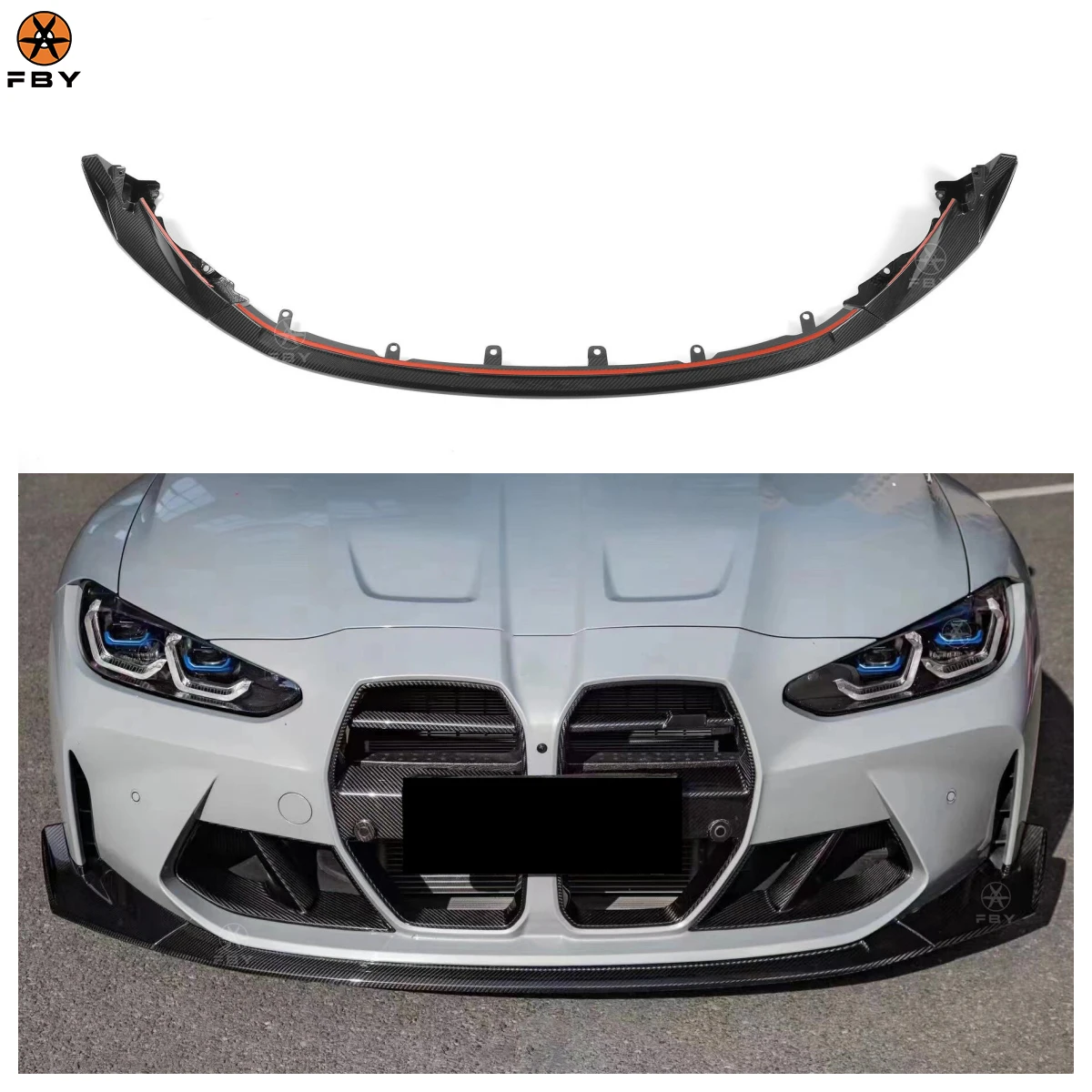 

Hight Quality CSL Style Carbon Fiber Front Bumper Lip for G80 M3 G82 M4 2020+ Car Carbon Fiber Body Kit