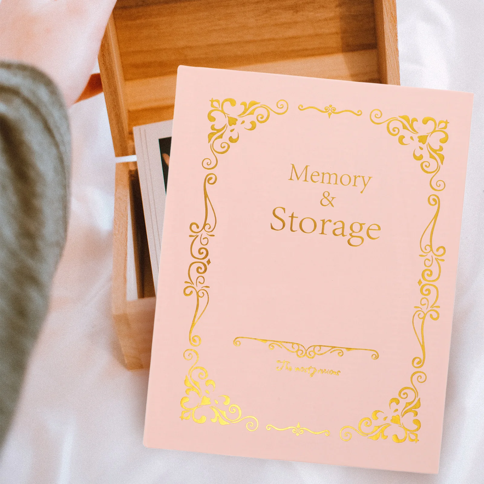 

Gold Stamping Cover Photo Album Large Capacity Insert Pages For Family Memories Diy Handmade Picture Book Wedding Birthday