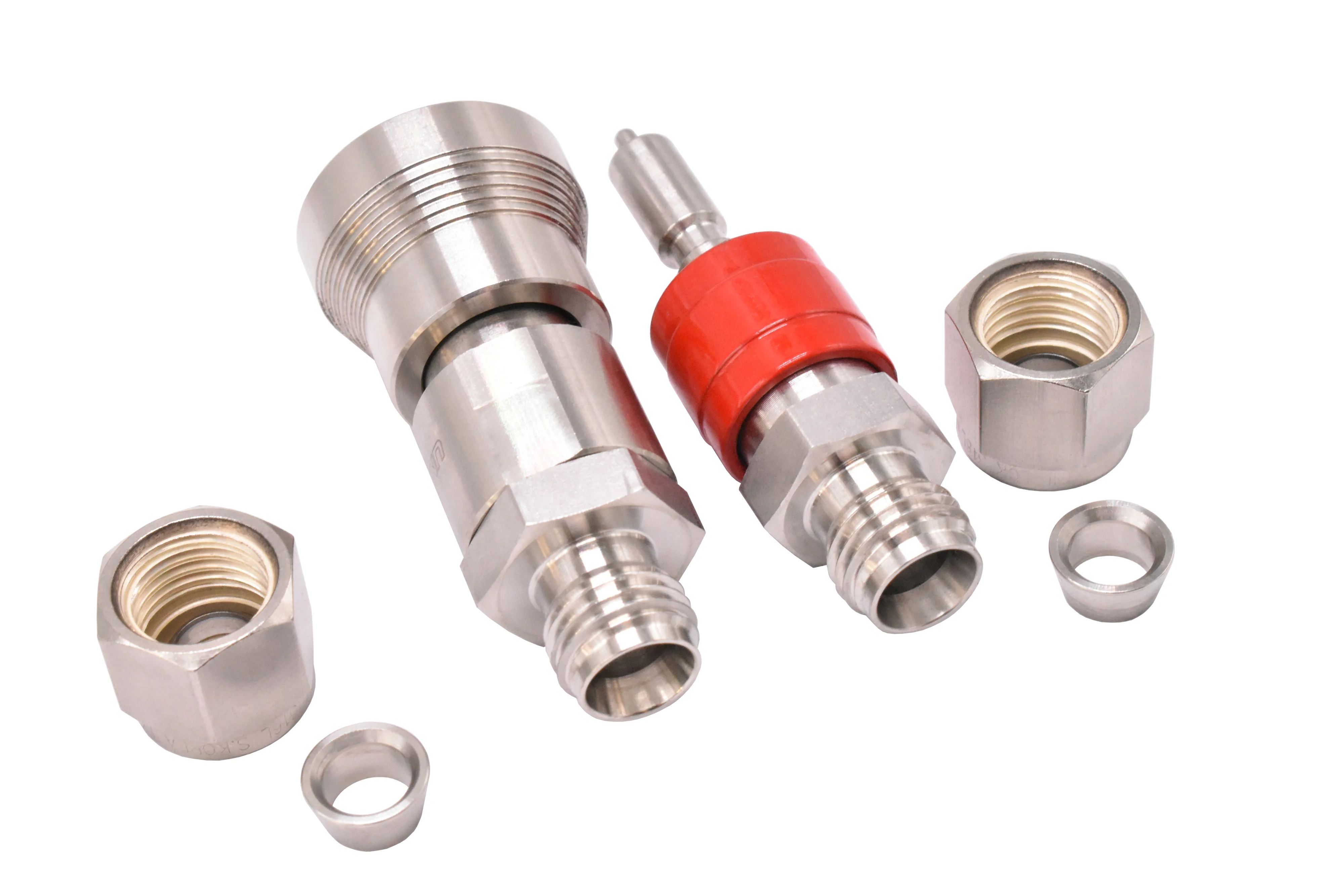 SS316L Stainless Steel Quick Connector Hydraulic Couplings Polished Surface Treatment