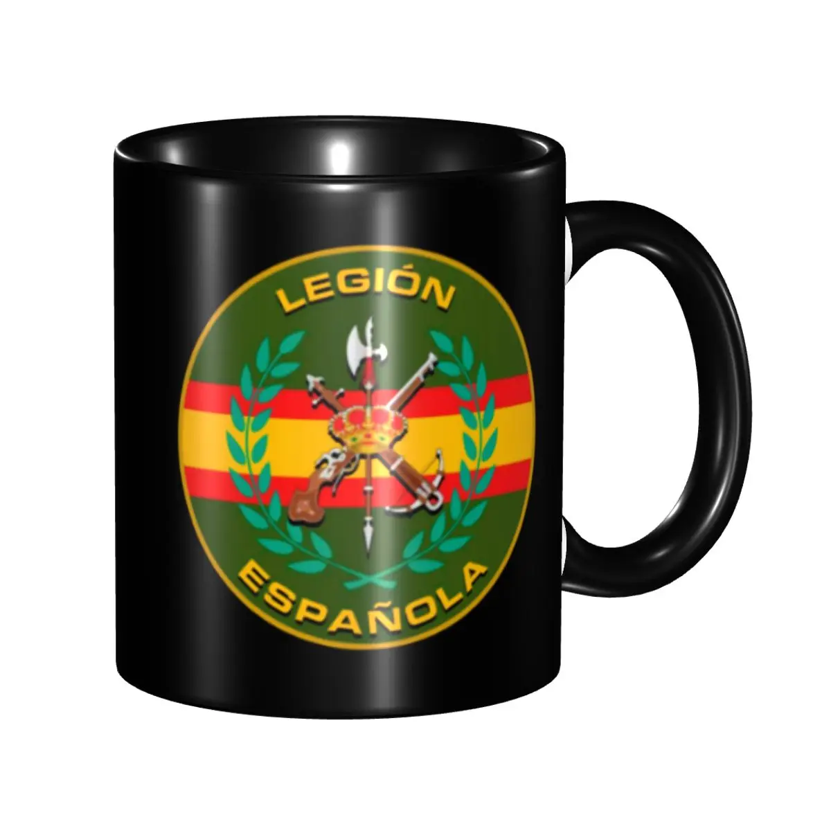 

Spanish Legion Coffee Mugs DIY Customized Spain Coat of Arms Ceramic Tea Milk Mug Cup