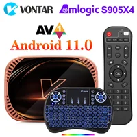 2023 VONTAR Amlogic S905X4 TV Box Android 11 11,0 4GB 32GB 64GB Wifi BT compatible con reproductor multimedia de voz de Google 4K 1000M decodificador