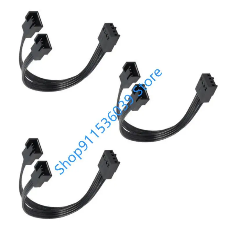 45BB Computer 4pin PWM Venditore PWM Cavo da 1 a 2 Ways Splitter Black Black Black Extension Cavo Connectors