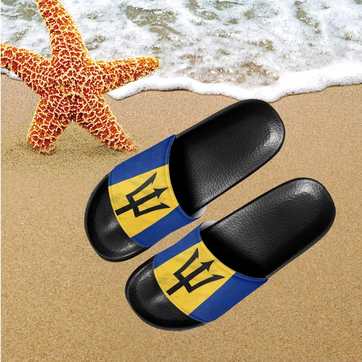 Slippers for Women Fashion Caribbean Flag Design Summer Non Slip Ladies Home Slippers Shoes Woman Casual Beach Slides for Adults