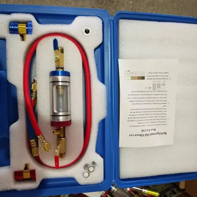 

﻿ Автомобильный анализатор масла хладагента для кондиционирования воздуха, автомобильная система кондиционера, компрессорный масляный фильтр, инструмент для проверки наполнителя масла хладагента ﻿