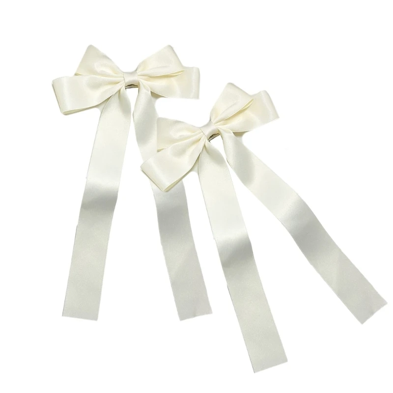 สีดำและสีขาวผม Bows สำหรับผู้หญิงและสาวแฟชั่นโบว์ผมคลิป Bowknot Barrettes คลิปผมเครื่องประดับผม