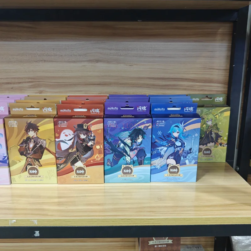 本物の原神カード Vol.2 天才呼び出し Tcg バトルカード胡桃雷電将軍アニメキャラクターコレクションカード子供のおもちゃ