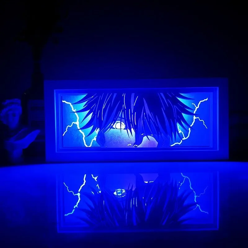 Jujutsu Kaisen Satoru Gojo Ryomen Sukuna Light Painting Anime Peripherals Cute Cartoon Desktop Ornaments Kawaii Birthday Gifts