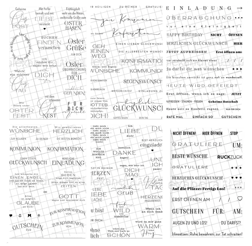 

2022 New Geman Clear Stamp And Cutting Die /Seal For DIY Scrapbooking/ Clear Stamp Sheets A7255