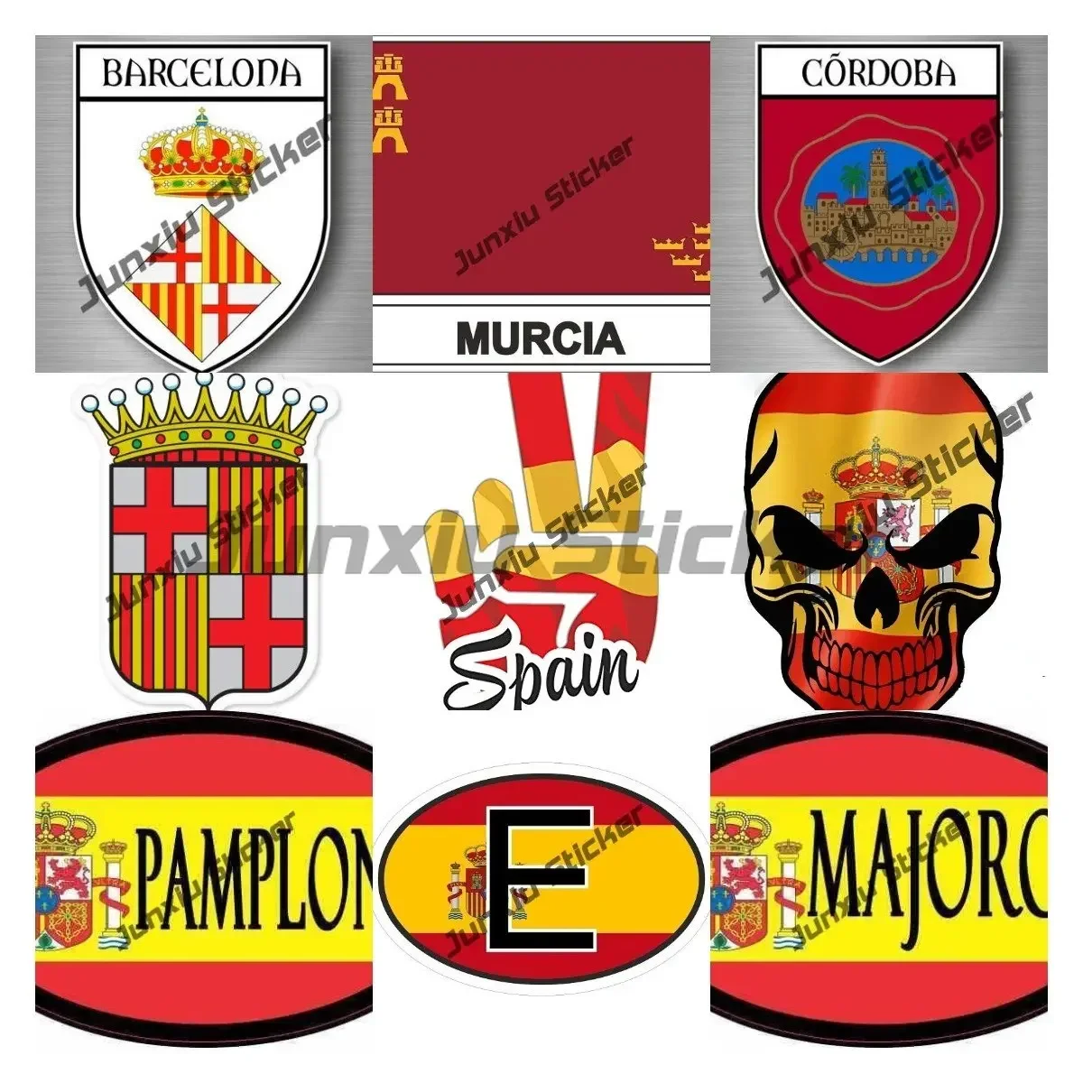 

Creative Barcelona Spain Heraldry Sticker for Cars Motorcycle Decor Automotive Bike Funny Car Scratch Cover With Sticker Refit