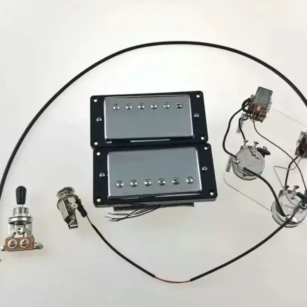 

Wilkinson Electric Guitar Pickup Set Ainico5 Humbucker 4C with Push-Pull Switch Wiring Harness