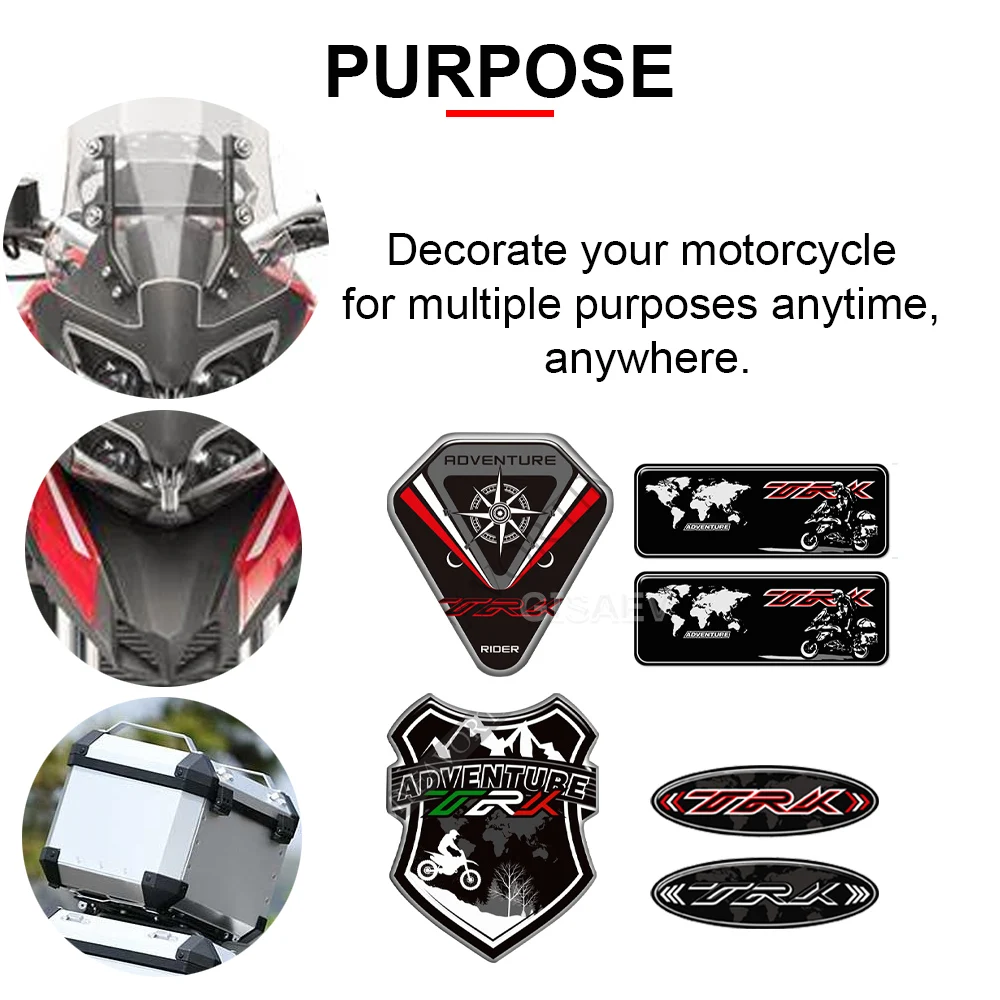 For Benelli TRK502 TRK 521 TRK502X TRK521 Motorcycle Fuel Tank Pad Protectior Decal Stickers