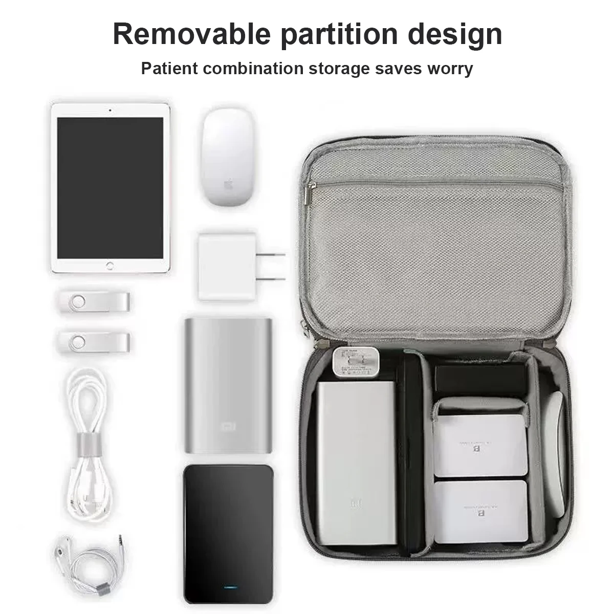 Portable USB Data Line Charger Storage Bag Travel Cable Organizer Waterproof Cable Storage Bag Digital Electronic Organizer