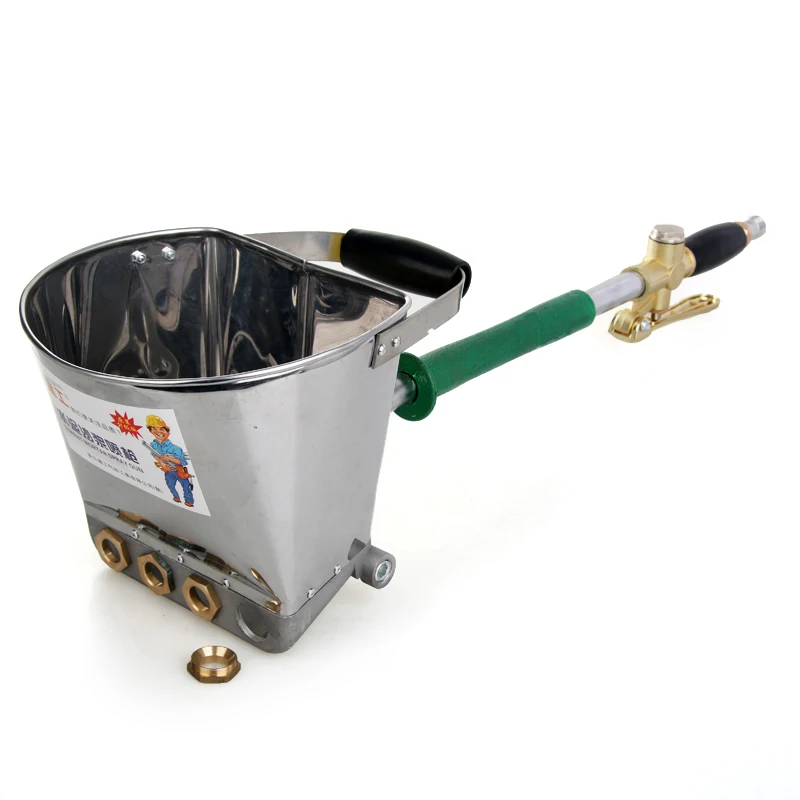 Vevor Spray Gun For Painting Walls Ceilings Cement Mortar Sprayer Plaster Hopper Gun With 4 Jet Hopper Ladle Construction Tool