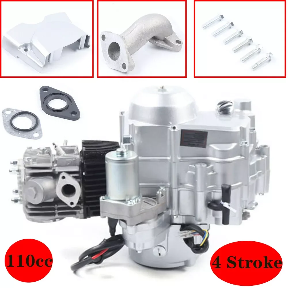 4-Stroke 110CC Engine Motor Auto Transmission Fits For ATV Go Kart 50CC 70CC 90CC 110CC High-Quality Motor Auto Transmission New