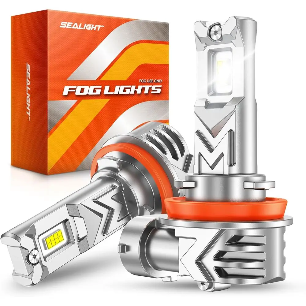 

High-Intensity 32,000 Lumen H11 LED Fog Light, 6000K Daylight, 60,000-Hour Life, Plug and Play