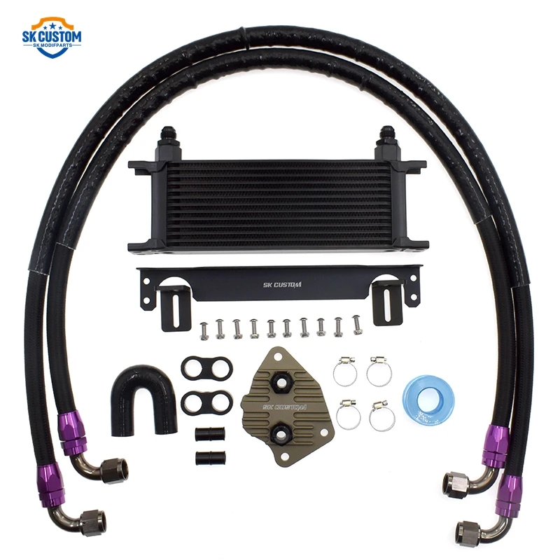 MSSK CUSTOM Square Type Transmission Oil Cooler Kit for Mazda 3 2017-2021 CX5 2015-2021 Mazda 6 CX3 CX8 Gearbox Radiator FZA1199