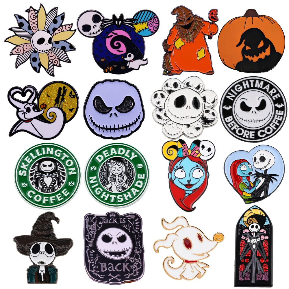 Halloween Decorations Cartoon Lapel Pins for Backpack Enamel Pin Women's Brooches Badges on Clothes Jewelry Accessories