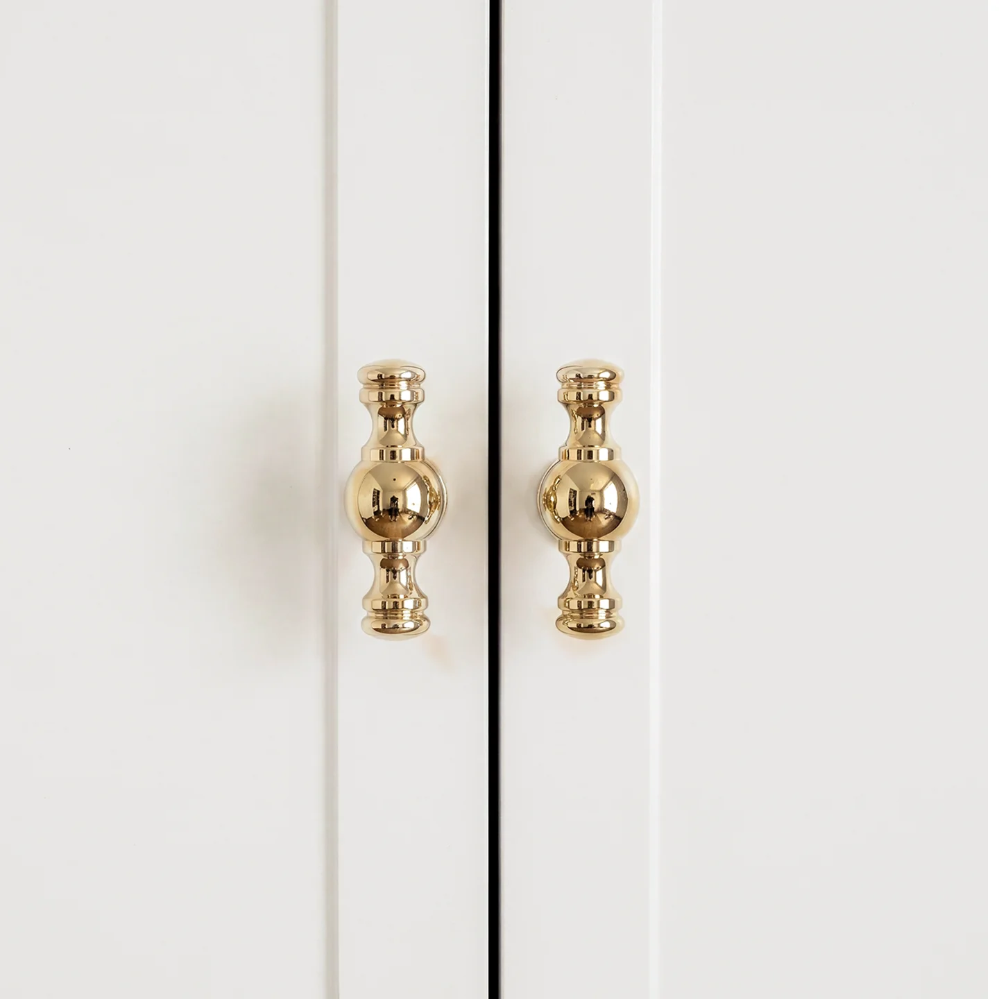 SAILANKA Solid Brass Furniture Handles Bright Nickel Cabinet Door Handles Wardrobe Drawers Dressing Tables Kitchen Pulls