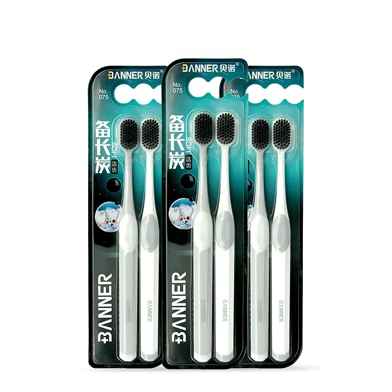 2Pcs/Pack Adult Toothbrush Soft-bristle   Tooth Brush for Couple Friends Families Dental Oral Hygiene Health Care