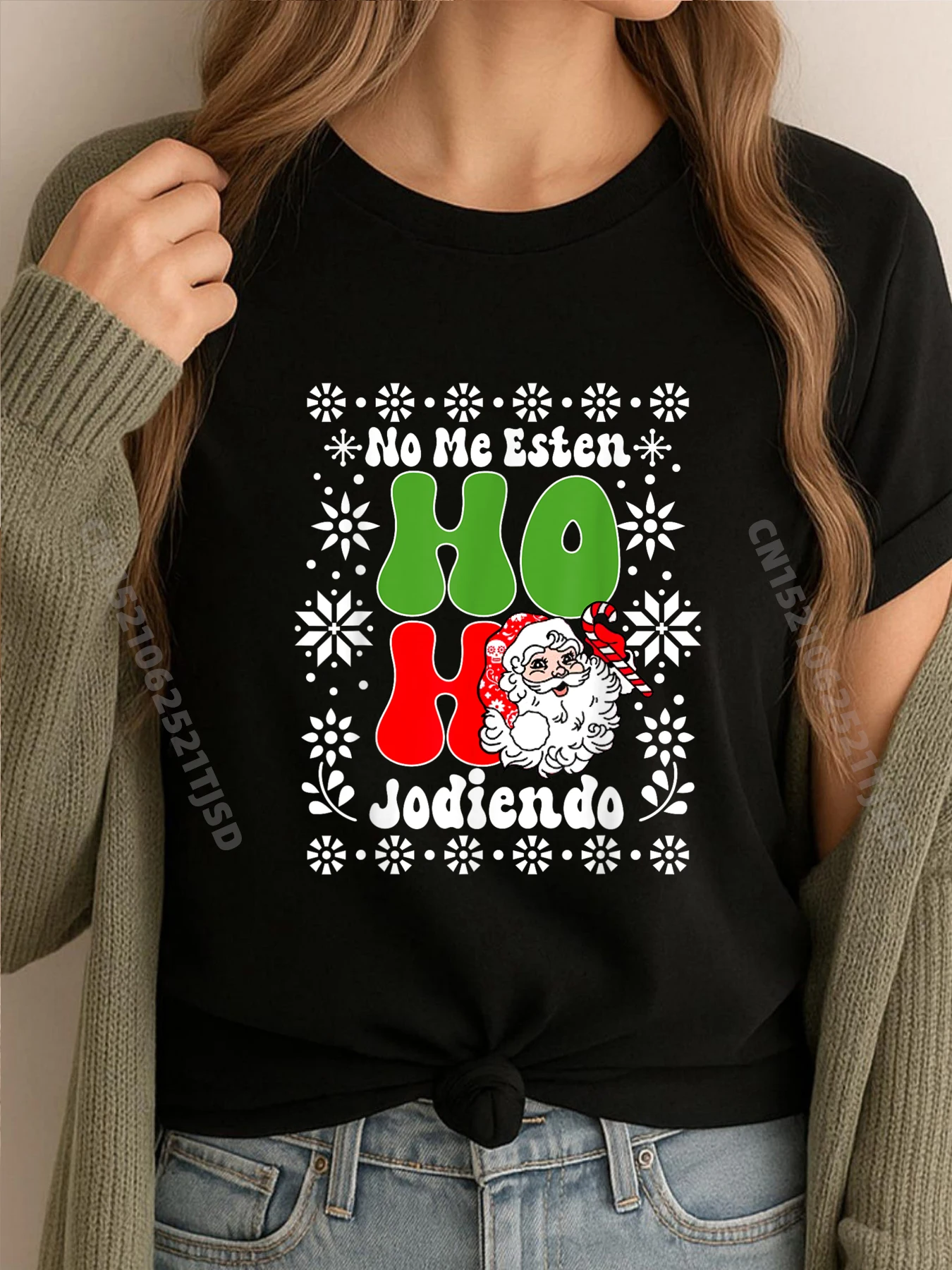 

Feliz Navidad Мексиканская испанская уродливая рождественская дизайнерская футболка с аниме футболки