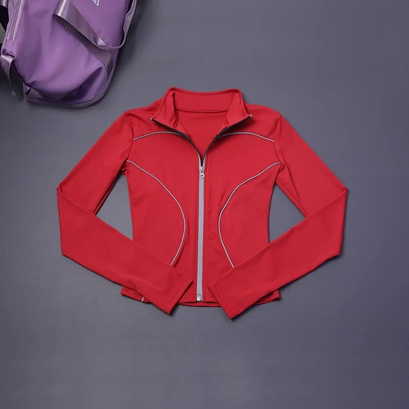 Yoga Clothing Women's New Reflective Morning Running Long Sleeved Jacket Top Sportswear Fitness Clothing