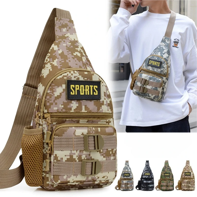 Men's Women's Camouflage Chest Bag, Sports Hiking Bag, Fashionable Crossbody Bag, Men's Single Shoulder Travel Chest Bag