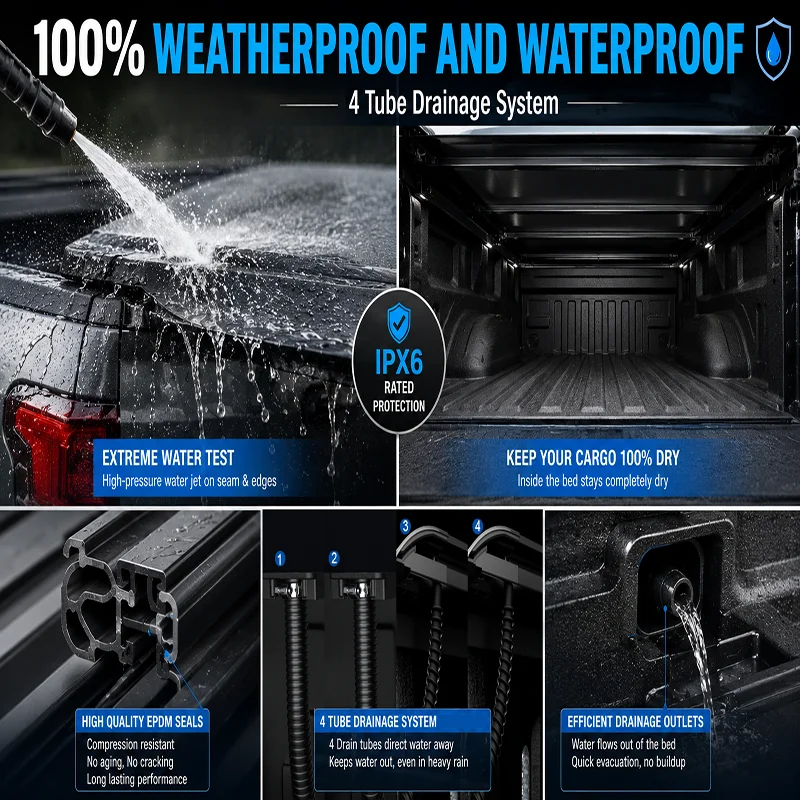 Pickup Automatic Roller Shutter Electric Retractable Truck Bed Cover Roller Lid for Nissan Navara Np300 2005-2021 6