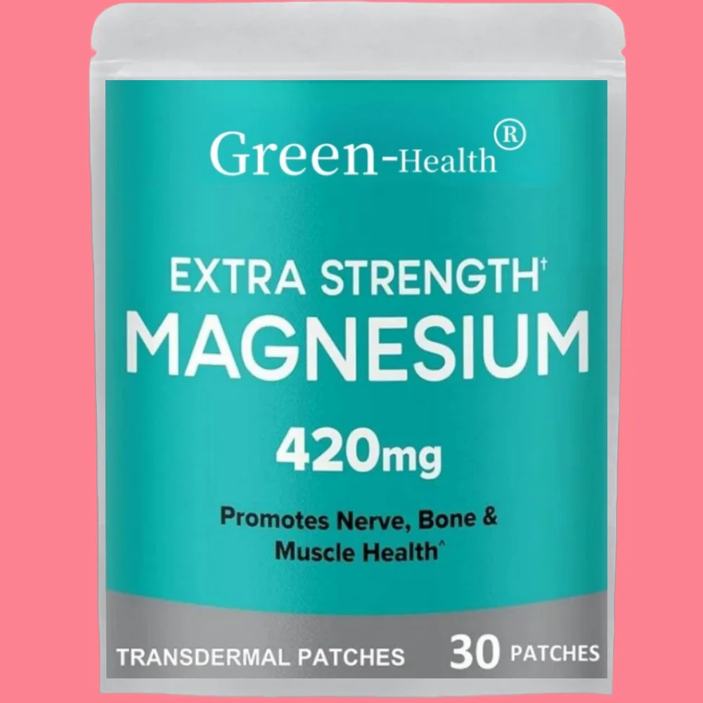 Magnesium Transdermal Patches Extra Strength, Bone and Muscle Health-30 Patches One Month Supply