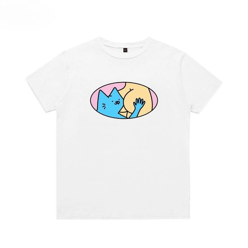 تي شيرت Dutch Skateboarder Villain Blue Stained Cat تي شيرت I Spoof قطن مطبوع بأكمام قصيرة للرجال