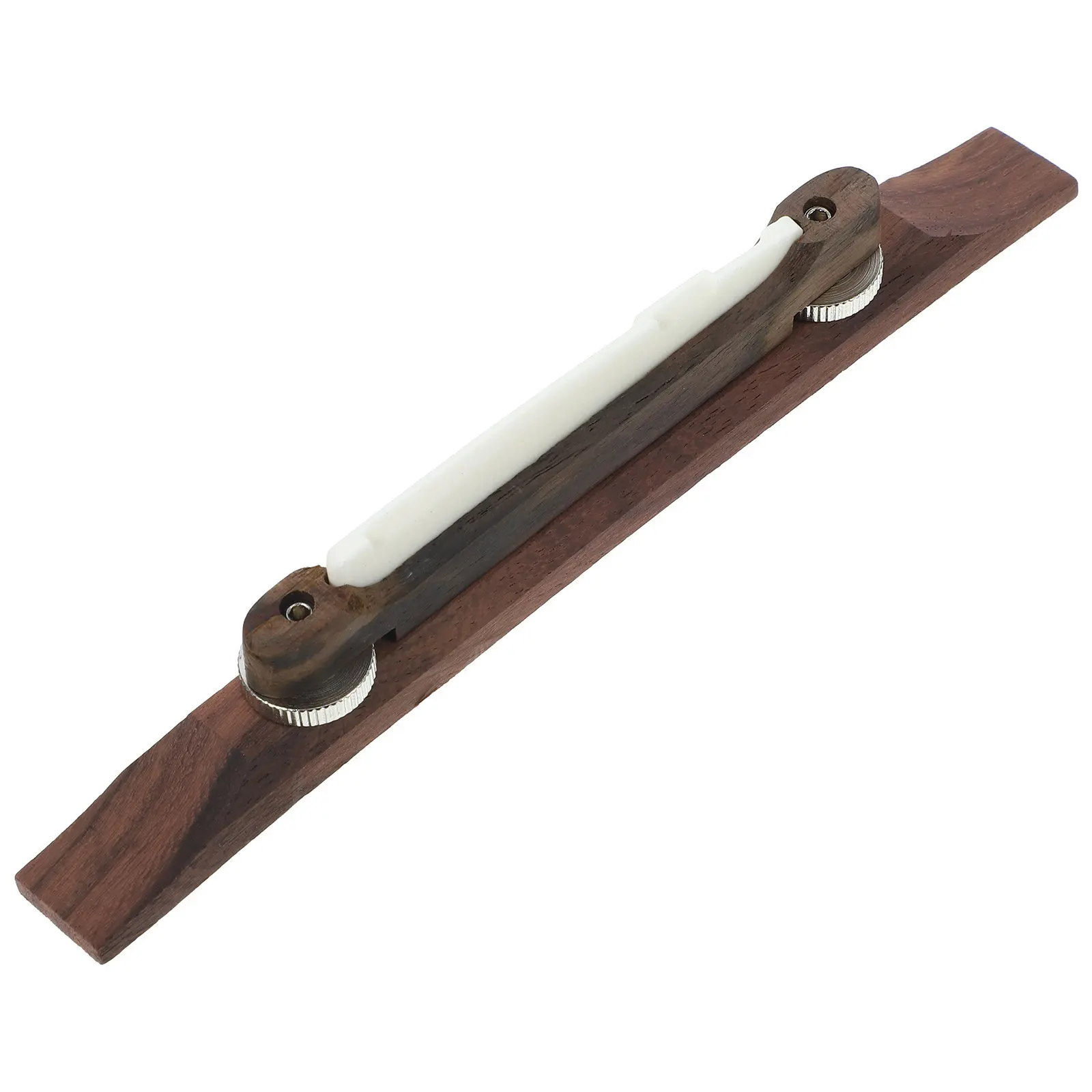 

Gabon Ebony Angled Guitar Bridge Polished Flat Bottom Compensated Bone Saddle Jazz Guitar Mandolin Part Rosewood Size