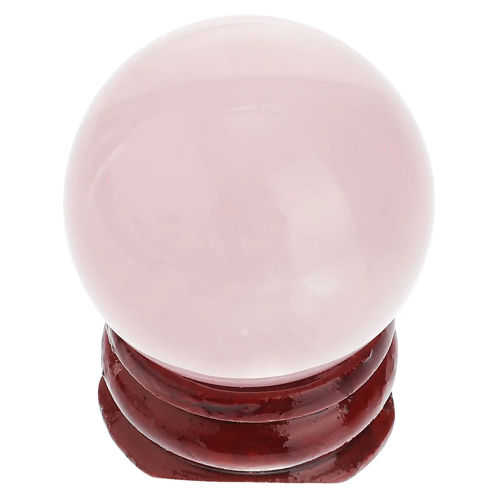

Ball High Grade Powder Crystal Unique Wooden Base Crystal Ball With Base Decor Bedroom Living Room Office Gift