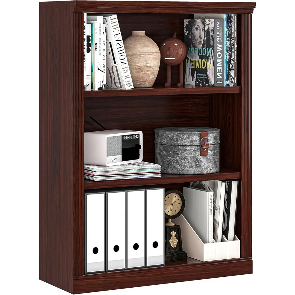 

3-уровневая книжная полка Базовый книжный шкаф, деревянные полки для хранения Книжная полка в деревенском стиле, D: 12,8 x Ш: 30,7 x В: 41,8 дюйма Прочная витрина