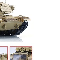 Tongde Model 1/16 RTR RC Battle Tank M60A1 ERA USA Remote Control BB Infrared Battle Toy RTR 320° Model Tank Toys for Boys