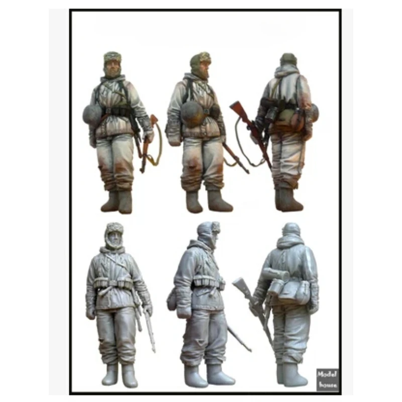 

1/35 Scale Die-cast Resin White Model Soldier Model Needs Manual Coloring Model Free Shipping