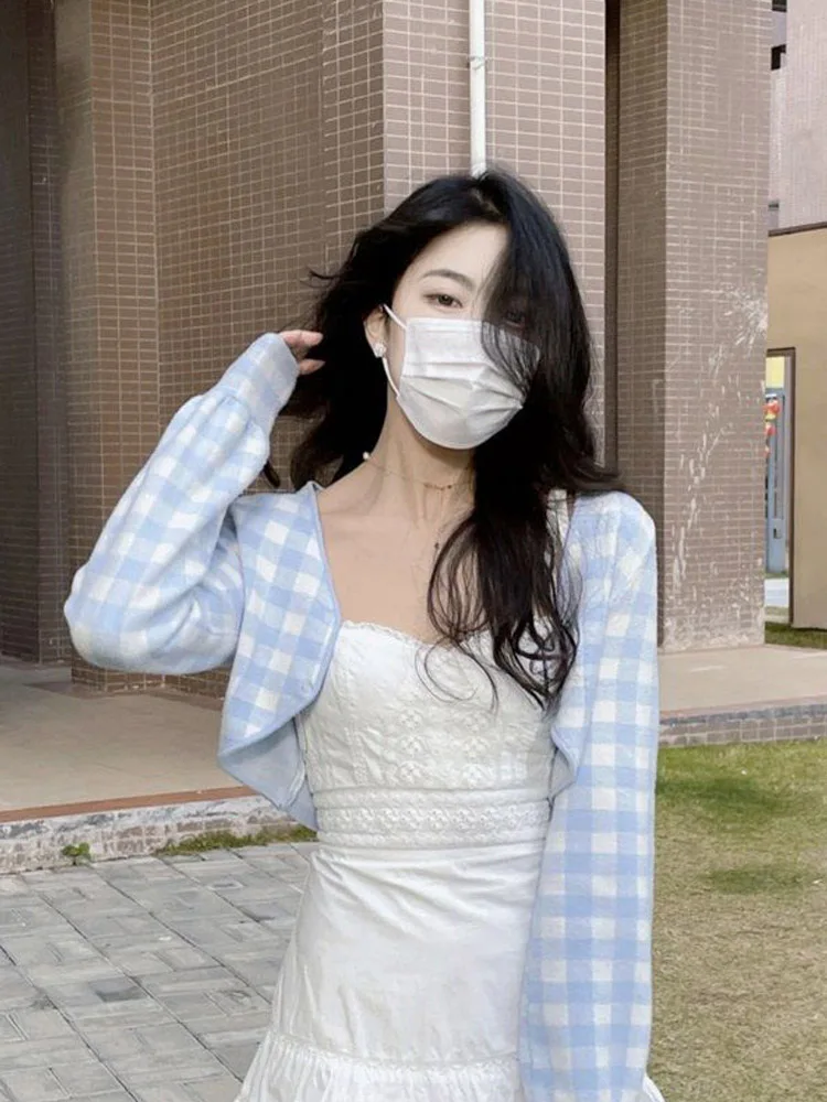 Spring Faion Set Waist Cinched Pure Color Dr with Svel Top Two-Piece Set Floral Lace Hemline Fi Tail Design Vers...