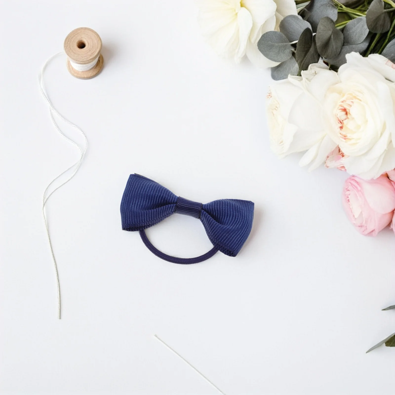 

12pcs Bow Hairband Elastic Headbands School Accessories Thick Polyester Comfort Bows Elastic Hair Bands Hair Ties
